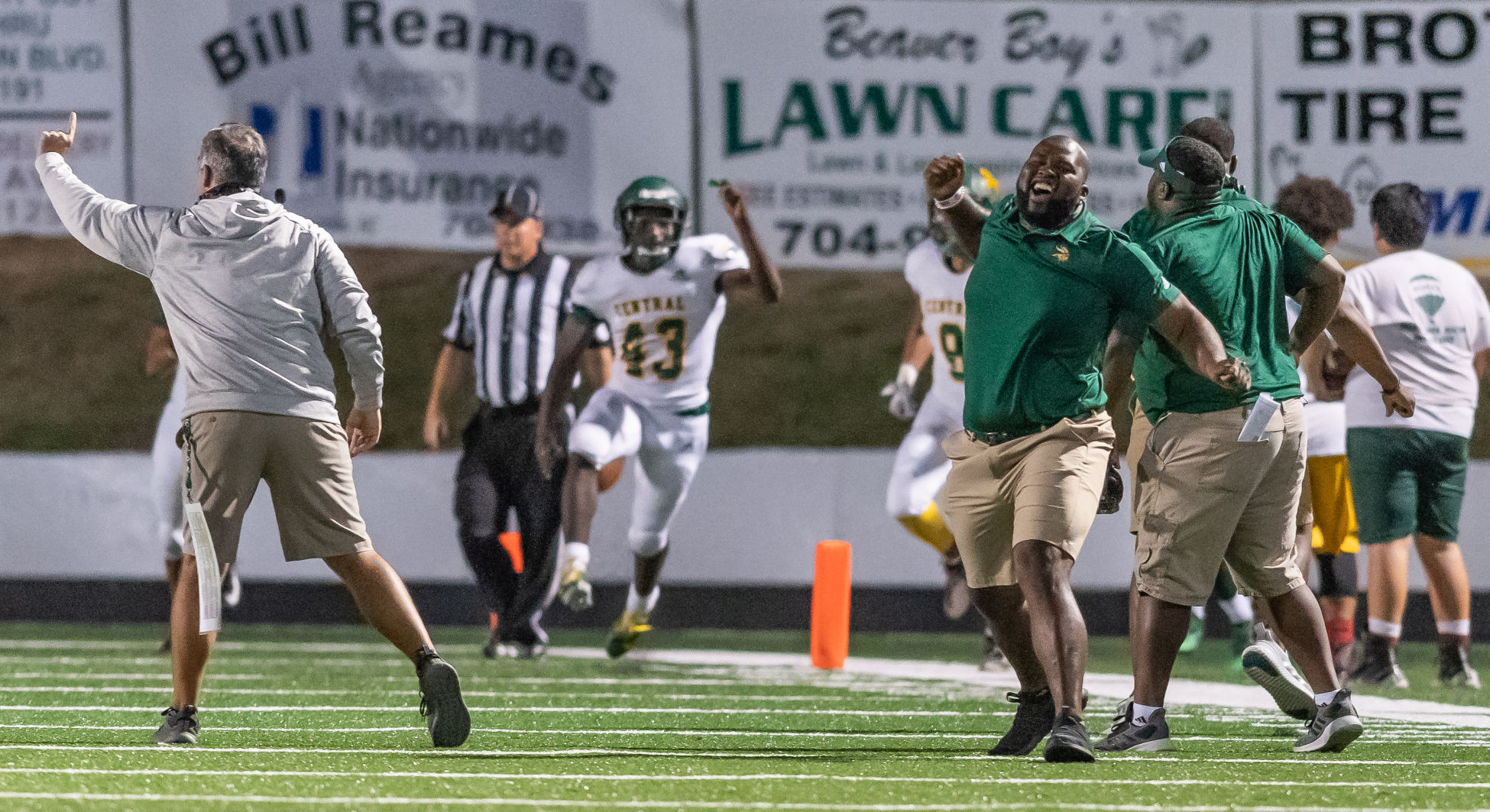 Friday night high school football action